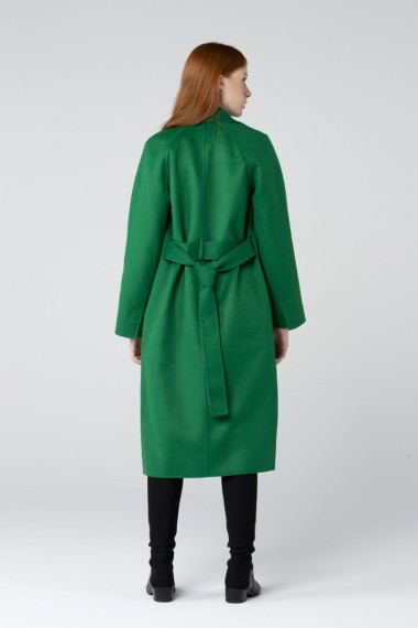 Cappotto verde in lana double face
