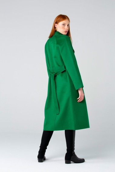Cappotto verde in lana double face